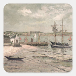Les Huitrieres, La Trinite-Sur-Mer, Morbihan, 1912 Quadratischer Aufkleber