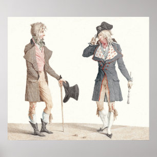 Les Incroyables - Reproduction of Vernet Graving Poster