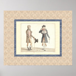 Les Incroyables - Wiedergabe von Vernet Stich Poster