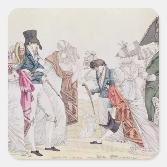 Les Invisibles, c.1807 Quadratischer Aufkleber (Vorderseite)