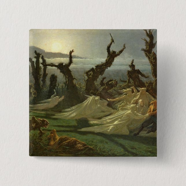 Les Lavandieres de la Nuit c.1861 Button (Vorderseite)