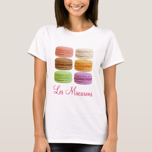 Les Macarons - bunte Pastellfarben T-Shirt (Vorderseite)