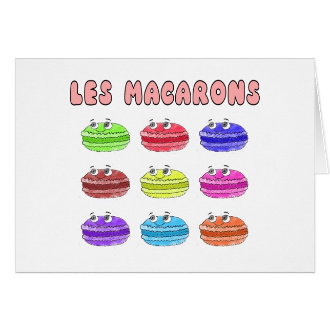 Les Macarons Niedlich Cartoon (Vorderseite (Horizontal))