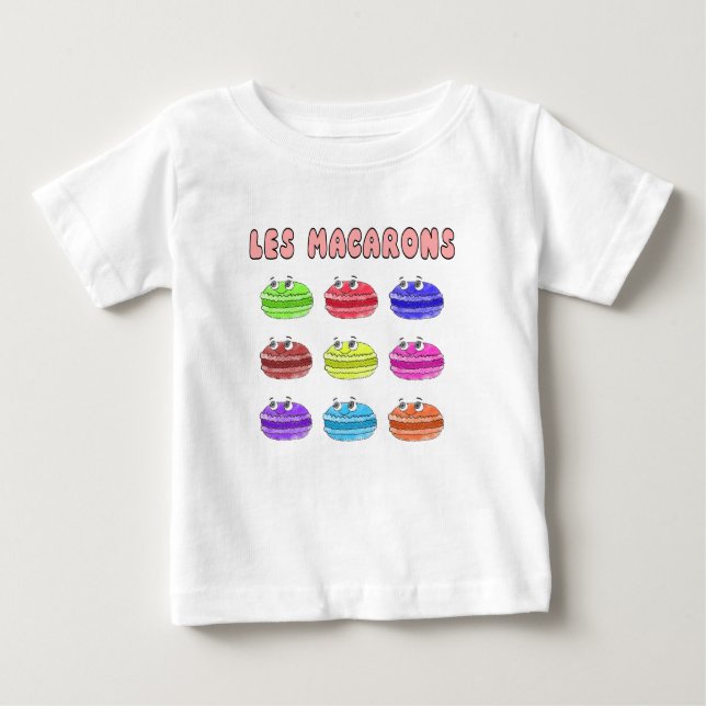 Les Macarons Niedlich Cartoon Baby T-shirt (Vorderseite)