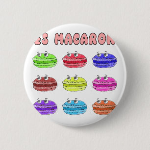 Les Macarons Niedlich Cartoon Button