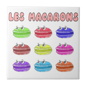Les Macarons Niedlich Cartoon Fliese