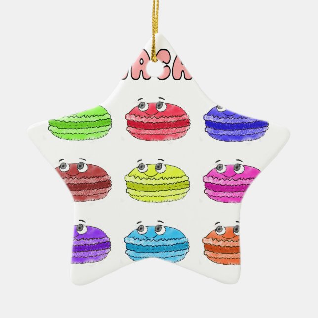 Les Macarons Niedlich Cartoon Keramik Ornament (Vorne)