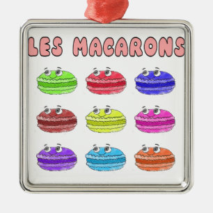 Les Macarons Niedlich Cartoon Ornament Aus Metall