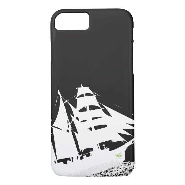 Les Mis Schiffs-Silhouette-Kasten Case-Mate iPhone Hülle (Rückseite)