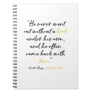 Les Miserables Buch-Zitat-Notizbuch Notizblock