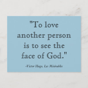 Les Misérables Quote Postcard Postkarte