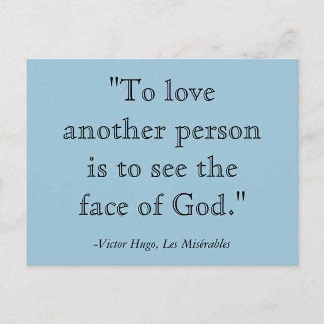 Les Misérables Quote Postcard Postkarte (Vorderseite)