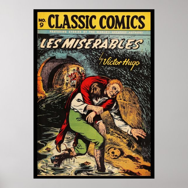Les Miserables Victor Hugo Comic Book Cover Poster (Vorne)