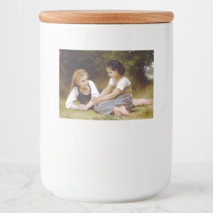 Les Noisettes: Junge Mädchen sammeln Haselnüsse Lebensmitteletikett