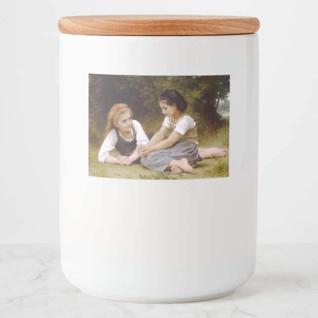 Les Noisettes: Junge Mädchen sammeln Haselnüsse Lebensmitteletikett (Vorderseite)