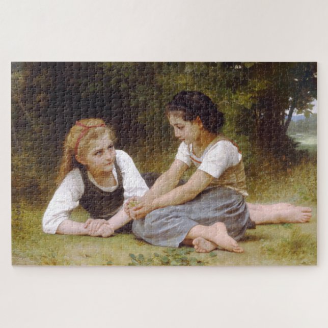 Les Noisettes: Junge Mädchen sammeln Haselnüsse Puzzle (Horizontal)