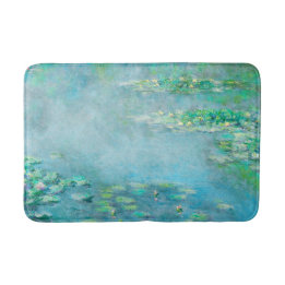 Les Nympheas Water Lilies Light Blue Fine Art Art Badematte