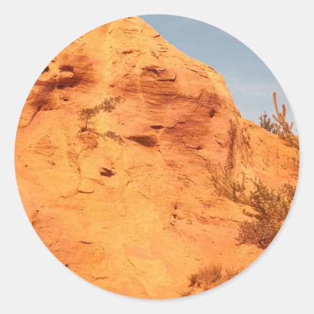 Les Ocres du Roussillon Runder Aufkleber (Vorderseite)
