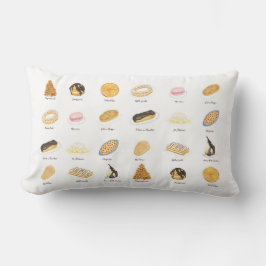 Les Pâtisserie Françaises Aquarell Lendenkissen
