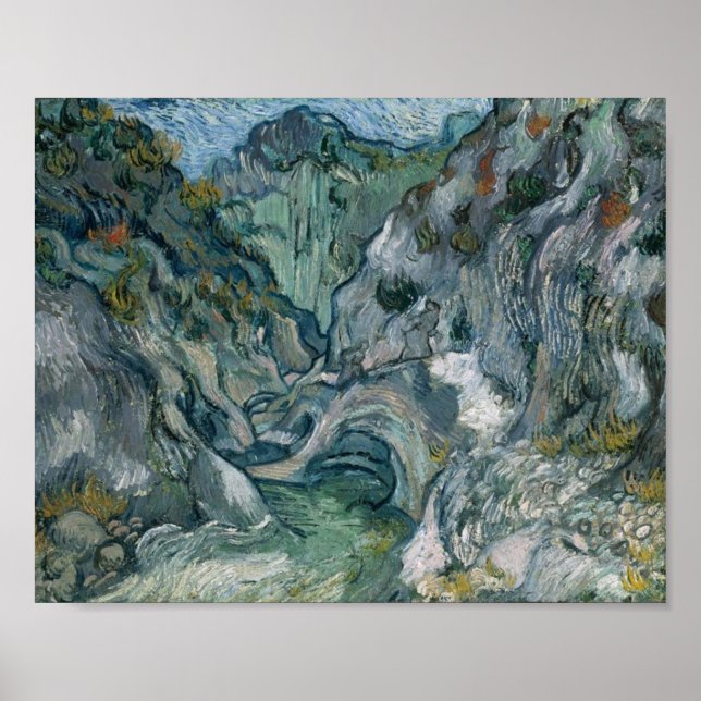 Les Peiroulets Ravine Van Gogh Poster (Vorne)