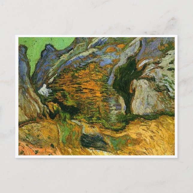 Les Peiroulets Ravine, Vincent van Gogh Postkarte (Vorderseite)