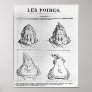 Les Poires, Karikatur von König Louis-Philippe Poster