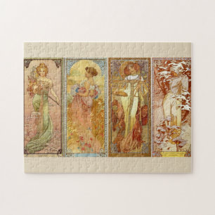 Les Quatre Saisons von Alfons Mucha (1902) Puzzle