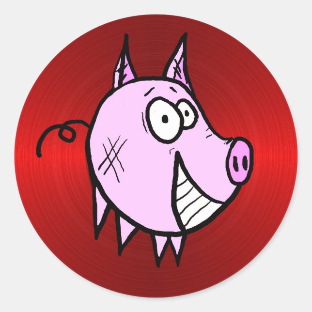 Les the Pig Big Red Sticker (Vorderseite)