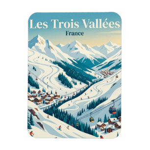 Les Trois Vallées Frankreich Magnet