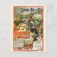 Les Vosges France Vintag Railroad Poster 1890
