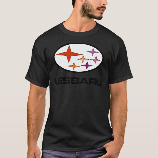 Lesbaru - Lesbische Logoaufkleber für Autos T-Shirt (Vorderseite)