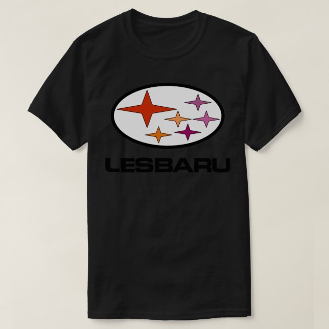 Lesbaru - Lesbische Logoaufkleber für Autos T-Shirt (Design vorne)