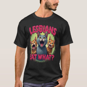 Lesben essen was! Beleidigende Katze Bootleg Sarka T-Shirt