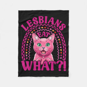 Lesben essen was Funny Shocked Korat Cat Pride Fleecedecke