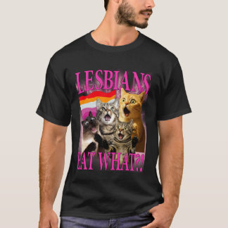 Lesben essen was! Lustige Katze Gay Pride LGBTQ Mä T-Shirt