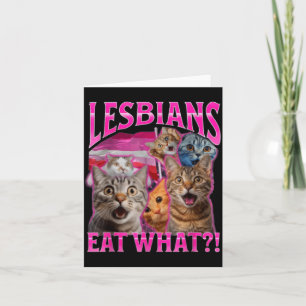 Lesben essen was_ Lustige Katze unhöfliche Gay Pri Karte