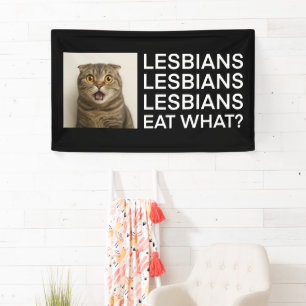 Lesben essen was Lustiges Banner