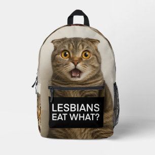 Lesben essen was Lustiges Bedruckter Rucksack