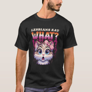 Lesben essen was lustiges Katzen-Design Liebe & Ho T-Shirt