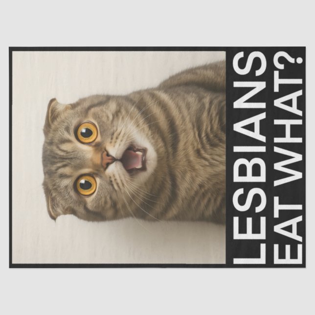 Lesben essen was Lustiges Seidenpapier (Vorderseite)