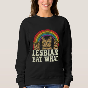 Lesben essen was Vintage LGBT Pride Monat Meme Sweatshirt