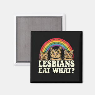 Lesben essen was Vintage LGBT Stolz Monat Meme Magnet
