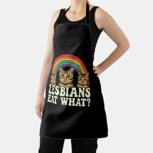 Lesben essen was Vintage LGBT Stolz Monat Meme Schürze