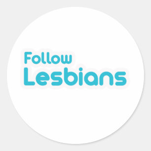 LESBEN FOLLOWEN RUNDER AUFKLEBER