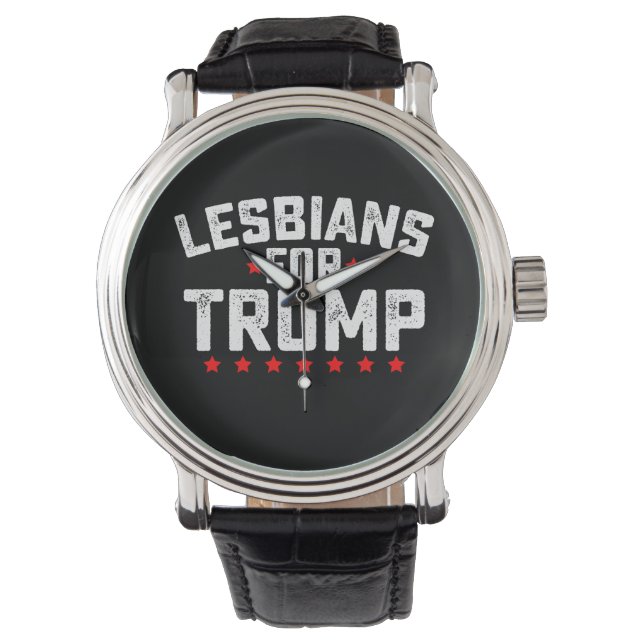 Lesben für Trump LGBTQ Präsidentschaftswahlen Armbanduhr (Vorderseite)