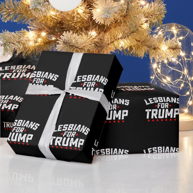 Lesben für Trump LGBTQ Präsidentschaftswahlen Geschenkpapier (Feiertage)