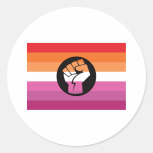 Lesben-Protestflagge Runder Aufkleber