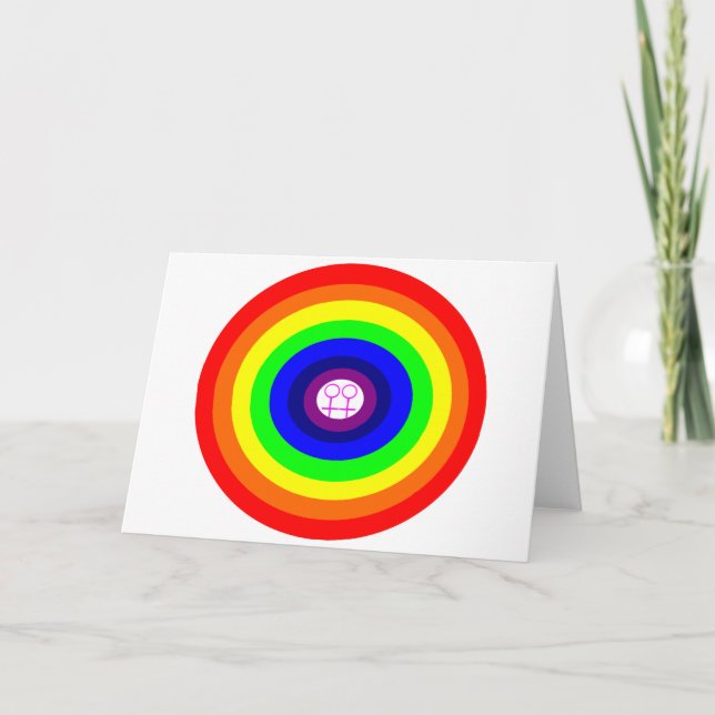 Lesben-Rainbow-Grußkarte Karte (Vorderseite)