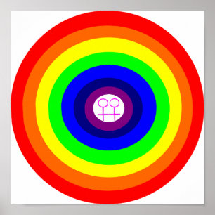 Lesben rund um Poster Regenbogen