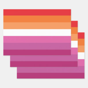 Lesben-Stolz-Flagge Geschenkpapier Set